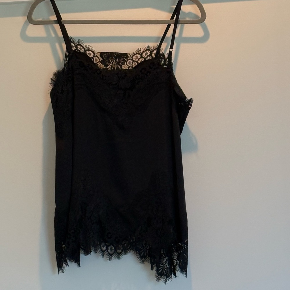 Alice + Olivia Black Lace Cami Top - Picture 2 of 7